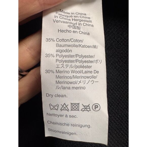 J. CREW Sophie Open-Front Sweater-Blazer, Cotton/Wool Blend, Black, Sz XS - Picture 6 of 7